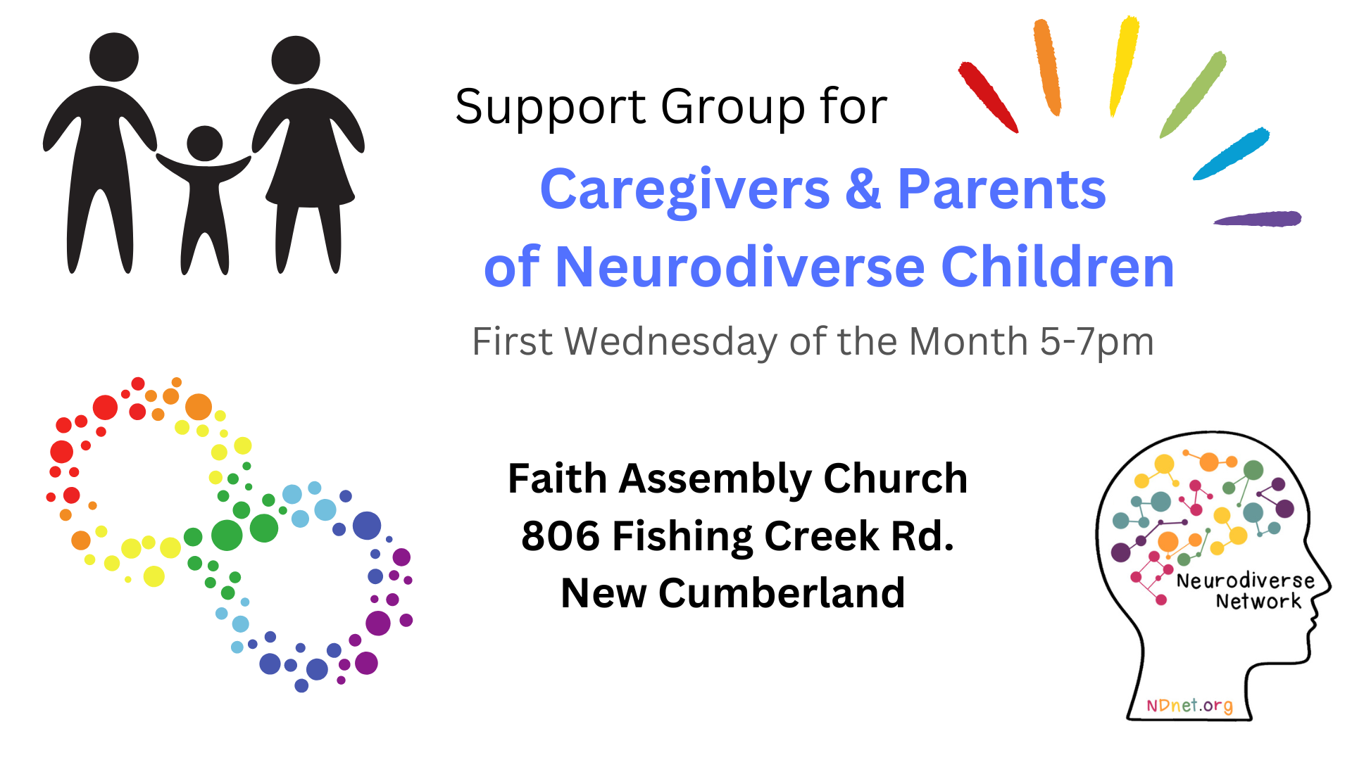 Parent Caregiver neurodiverse children adhd autistic parenting support groups community free group events