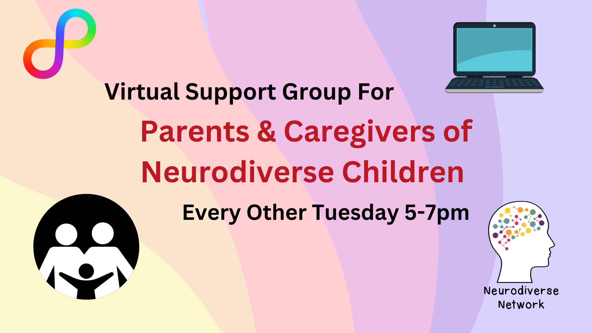 virtual parenting group online parent caregiver adhd autism kids autistic group zoom teams